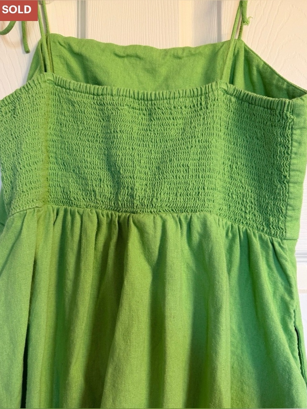 Old Navy Lime Green Tie-Strap Mini Dress